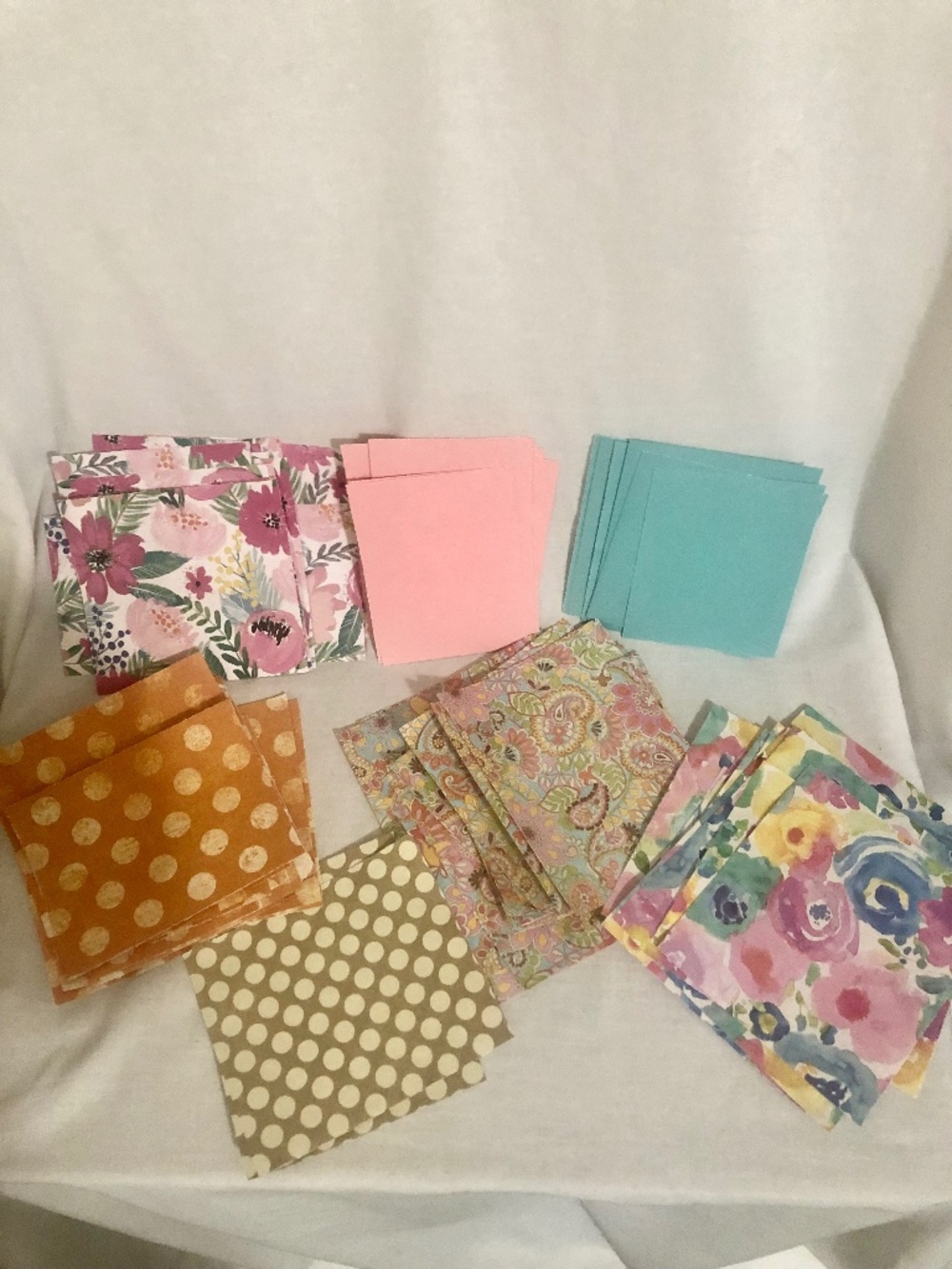 Scrapbook Paper Different Sizes of Cut Rectangles